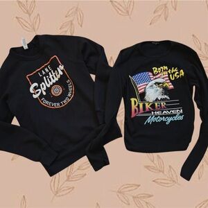 Vintage Harley biker graphic shirt lane splitter sweatshirt crewneck motorcycle